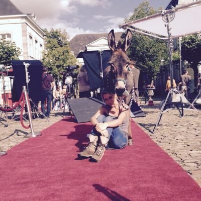 Filmtier Esel am Set