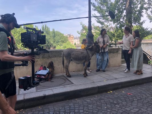 Am Set mit Esel